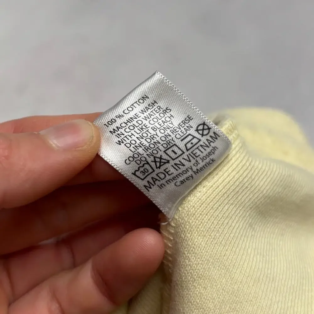 Brain Dead Reverse Fleece Sweatpants Men's Small Yellow Fleece Joggers